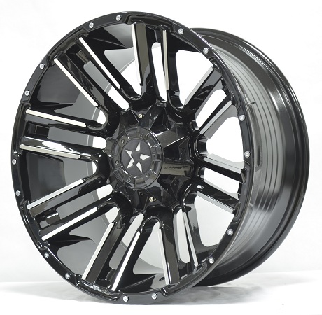 Black And Milling Off Road Alloy Wheels No-1037