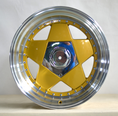 Aftermarket Alloy Wheels With Rivets And Two Step Lips Big Caps UFO-5023